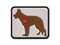 German Shepherd Dog with Heart Multi-Color Embroidered Iron-On or Hook & Loop Patch Applique